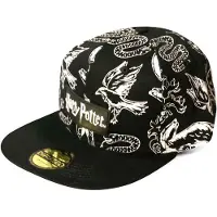 Difuzed Harry Potter - Houses Snapback Pet - Zwart