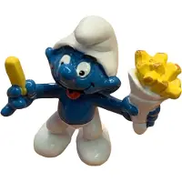 Schleich smurf met vlaamse frites / patat - 5,5 cm - De smurfen