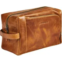 Maverick - new man - toilettas - volnerf rundsleder - cognac