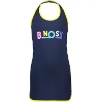 B.NOSY Girls dumbbell dress with dot aop and chest navy
