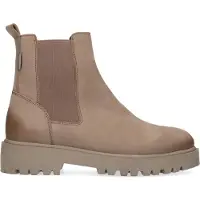 Manfield Taupe leren chelsea boots | Maat 41