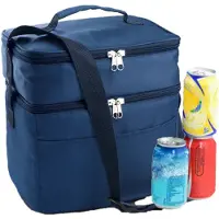 Kimood Koeltas draagtas schoudertas blauw 26 x 19 x 26 cm 13 liter - Koeltas