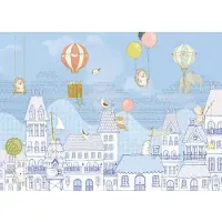 Overig Fotobehang Rooftop Ralley - Blauw - 2,50m X 350cm