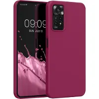 Kwmobile telefoonhoesje geschikt voor Xiaomi Redmi Note 11 Pro / Note 11 Pro (5G) / Note 12 Pro (4G) - Hoesje met siliconen coating - Smartphone case in mat fuchsia