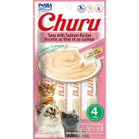 Inaba 12x Ciao Kattensnack Churu Tonijn - Zalm 60 Gr