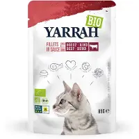 Yarrah 14x85g Rund Bio Filets in Saus Kattenvoer