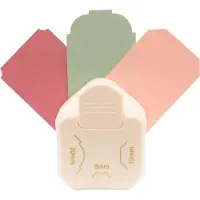 Vaessen creative Pons - Hoekpons en 3 in 1 Label Pons - 8, 15, 20 mm - Ivoor