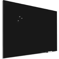 Ivol Premium glassboard met blinde bevestiging - 90x120 cm - Zwart