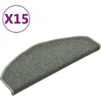 vidaXL - Trapmatten - 15 - st - 65x24x4 - cm - Donkergroen - Halfrond - Groot