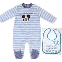Cerda Group Mickey Mouse Set - 2-delig - Boxpak + Slab - Velours - Blauw - Maat 68 (6 maanden)