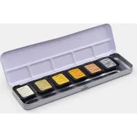 Finetec Verftablet 30x22mm Premium Antique tones, 6 stuks in blik,