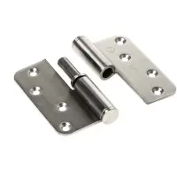 Intersteel Kogelstift Paumelle afgerond 3,5"x3,5" (89x89x3) CE - DIN rechts - RVS