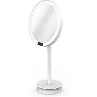 DECOR WALTHER SR7X staande cosmeticaspiegel wit Just Look Plus SR 7X, dimbaar, wit / opaal, Slaapkamer, Roestvrij staal, Modern