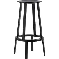 HAY Revolver barkruk Black, high