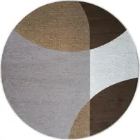 Veer Carpets Vloerkleed eli brown ø200 cm