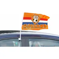 Holland autovlag Oranje leeuw 30 x 45 cm polyester oranje
