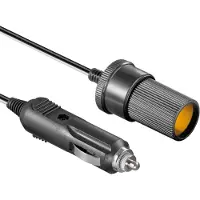 Goobay Sigarettenaanstekerplug verlengkabel - 12-24V/2,5A - 2 meter