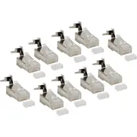 Logilink RJ45 krimp connectoren (STP) voor CAT6a/7/7a/8.1 netwerkkabel (vast/flexibel) - 10 stuks (2-delig)