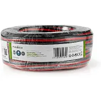 Nedis Speaker-Kabel | 2x 2.50 mm² | CCA | 25 m | Rood / Zwart | 1 stuks - CAGW2500BK250
