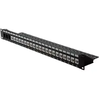 Roline 19 keystone patchpaneel, 24P, niet afgeschermd, zwart