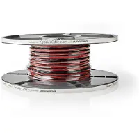 Nedis Luidspreker kabel (CU koper) - 2x 0,75mm² / rood/zwart - 50 meter