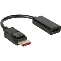 S-Impuls DisplayPort naar HDMI adapter - DP 1.4 / HDMI 2.0 (4K 60Hz + HDR) / zwart - 0,15 meter
