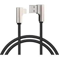 Aukey Braided 90 Graden Lightning Kabel 1,2 Meter