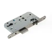 Bouwsales Projectslot dag- & nacht met driedelige zwengelschoot, PC72, CE, afgeronde voorplaat roestvaststaal afmeting 235x20x3mm, doornmaat=60mm, schoot is omkeerbaar