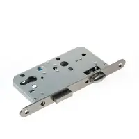 Bouwsales Rolschootslot PC72, afgeronde voorplaat roestvaststaal afmeting 235x20x3mm, doornmaat=60mm, schoot is omkeerbaar