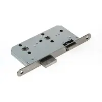 Bouwsales Projectslot vrij- en bezet 8x72, afgeronde voorplaat roestvaststaal afmeting 235x20x3mm, doornmaat=60mm, schoot is omkeerbaar
