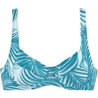LASCANA Sportbikinitop petrol / wit