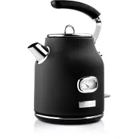 WESTINGHOUSE Retro Waterkoker – 1,7L – Elektrische Waterkoker – BPA-vrij – Met Kalkfilter – 2200W – Zwart