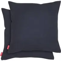 Blumtal Chenille Kussenslopen - Set van 2 - Zacht en met Blinde Rits - Kussenhoes 50 x 50, Dark Ocean Blue - Blauw