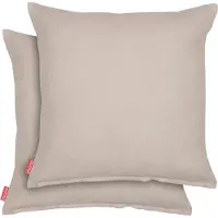 Blumtal Chenille Kussenslopen - Set van 2 - Zacht en met Blinde Rits - Kussenhoes 60 x 60, Taupe