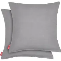 Blumtal Chenille Kussenslopen - Set van 2 - Zacht en met Blinde Rits - Kussenhoes 60 x 60, Grijs