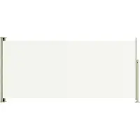 vidaXL Tuinscherm uittrekbaar 140x300 cm crème
