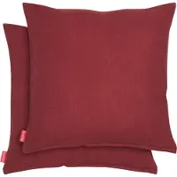 Blumtal Chenille Kussenslopen - Set van 2 - Zacht en met Blinde Rits - Kussenhoes 60 x 60, Aurora Red - Rood