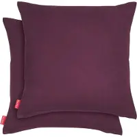 Blumtal Chenille Kussenslopen - Set van 2 - Zacht en met Blinde Rits - Kussenhoes 50 x 50, Aubergine - Paars