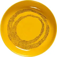 Serax Diep Bord Feast Tableware By Ottolenghi Yellow Dots Black 22 cm