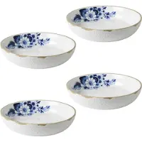 Heinen Delfts Blauw BLOESEM PASTABORD ( SET VAN 4)
