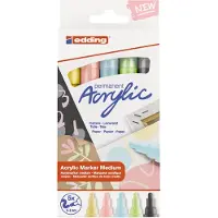 Edding Acrylmarker e-5100 m pastel assorti 5st | 8 stuks