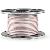 COM Luidspreker kabel (CU koper) - 2x 1,50mm² / wit - 100 meter