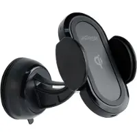 Gembird draadloze autolader met houder voor smartphones / zwart