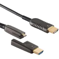 S-Impuls HDMI active optical cable (AOC) met smalle connector - HDMI2.0 (4K 60Hz + HDR) - 50 meter