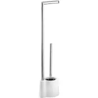 Wenko Staande Toiletrolhouder Avola - Rvs/kunststof - Vrijstaand - Wit Glanzend