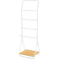 Wenko Handdoekhouder Verona wit glans 51x157cm - Handdoekrek - Handdoekenrek - Handdoekstang vrijstaand