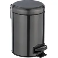 Wenko Leman afvalemmer 3 liter RVS zwart