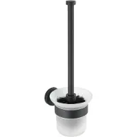 Wenko Toiletborstelhouder Bosio RVS zwart mat - Toiletborstel met houder - WC borstel met houder