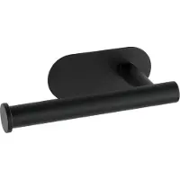 Wenko toiletrolhouder OREA zwart - RVS - 16 x 7 cm