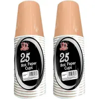 Did Kartonnen koffiebekers/drinkbekers 235 ml bruin 100x stuks - Voor koude en warme drankjes - wegwerp bekers